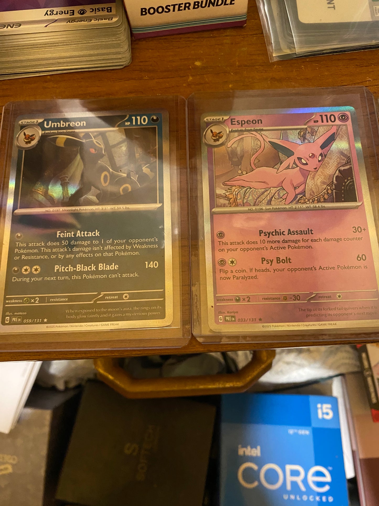 Prismatic evolutions Sylveon umbreon holo combo